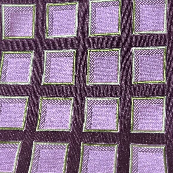 ERMENEGILDO ZEGNA Men's 100% Silk Necktie ITALY Brocade Pink Burgundy NEW - Picture 2 of 6